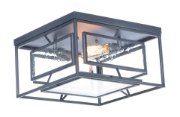 Foto para Era 2-Light Ceiling Lamp BK Seedy Seedy Glass MB Incandescent Incandescent