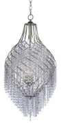 Foto para Twirl 3-Light Pendant GS Beveled Crystal CRYSTAL CA Incandescent Incandescent (OA HT 32.5"-69.5") (CAN 5"x5"x1.25")36" Chain