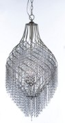 Foto para Twirl 3-Light Pendant GS Beveled Crystal CRYSTAL CA Incandescent Incandescent (OA HT 32.5"-69.5") (CAN 5"x5"x1.25")36" Chain