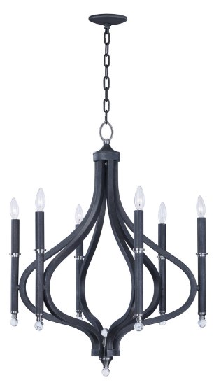 Foto para Hendrick 6-Light Pendant IO Clear Glass CA Incandescent Incandescent (OA HT 33.5"-72.75") (CAN 5"x5"x1")36" Chain