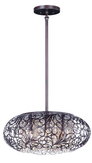 Foto para Arabesque 9-Light Pendant OI Cognac G9 Clear Xenon Xenon 24"x24"x12" (OA HT 56")