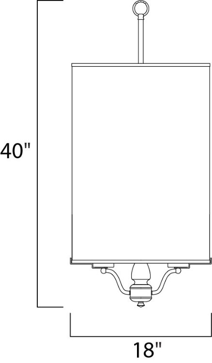 Foto para Lucid 6-Light Pendant SN Organza Fabric + Gla MB Incandescent Incandescent (OA HT 40") (CAN 4.75"x4.75"x1")