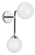 Foto para Atom 2-Light Wall Sconce BKPN White Opal Glass CA Incandescent E12 Incandescent