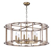 Foto para Helix 6-Light Chandelier BZF CA Incandescent E12 Incandescent 31.5"x31.5"x14.5" 36" Chain