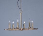 Foto para Helix 6-Light Chandelier BZF CA Incandescent E12 Incandescent 24"x24"x14" 36" Chain