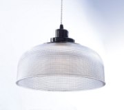 Foto para Retro LED 1-Light Pendant PN Clear Halophane Glass LED Module LED 10.5"x10.5"x7.25" (OA HT 7.25"-129") (CAN 4.75"x4.75"x1.25")