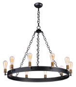 Picture of Noble 10-Light Chandelier BKNAB MB Incandescent Incandescent 36" Chain