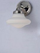 Foto para New School LED Wall Sconce SN Satin White Opal Glass PCB LED (CAN 4.96"x4.96"x2.44")