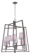 Foto para Swing 8-Light Chandelier PD White Opal Glass CA Incandescent E12 Incandescent (CAN 5.13"x5.13"x1")