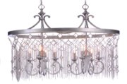 Foto para Alessandra 8-Light Island Chandelier SM CA Incandescent E12 Incandescent (CAN 19.5"x4.25"x0.75")72" Chain