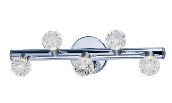 Picture of Bejewel LED 5-Light Bath Vanity PNSN Beveled Crystal Crystal G9 LED