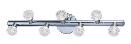 Picture of Bejewel LED 7-Light Bath Vanity PNSN Beveled Crystal Crystal G9 LED