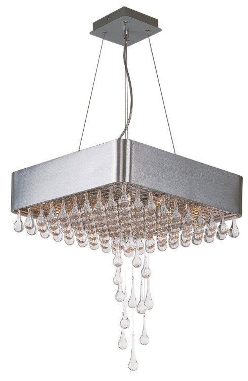 Foto para Drops 9-Light Pendant AL Clear G4 Xenon (OA HT 126") (CAN 11.75"x11.75")