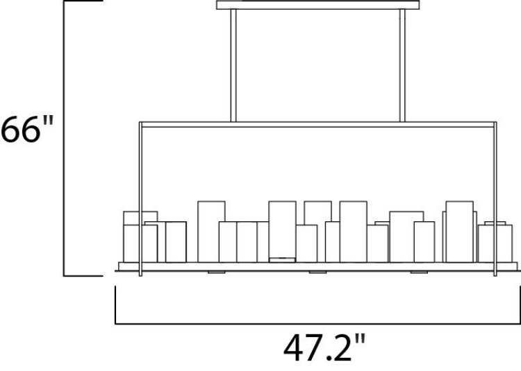 Foto para Urban Nights 29-Light Chandelier TXB Frosted Frosted Glass G9 Xenon Xenon + LED