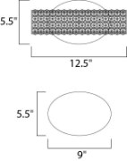 Foto para Meteor LED Bath Vanity PC Beveled Crystal PCB LED 12.5"x5.5"