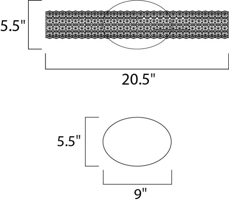 Foto para Meteor LED Bath Vanity PC Beveled Crystal PCB LED 20.5"x5.5"