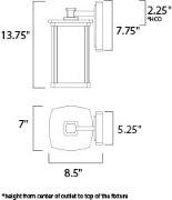 Foto para Terrace 1-Light Outdoor Wall BZ Clear Glass MB Incandescent Incandescent 7"x13.75"