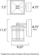 Foto para Sienna 1-Light Small Outdoor Wall ET Frosted Seedy MB Incandescent