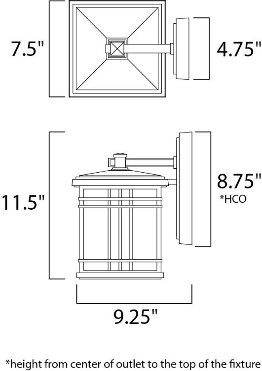 Foto para Sienna 1-Light Small Outdoor Wall ET Frosted Seedy MB Incandescent
