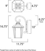 Foto para Radcliffe 1-Light Medium Outdoor Wall BO Weathered Frost MB Incandescent Incandescent