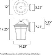 Foto para Balboa DC 1-Light Large Outdoor Wall CO Lace MB Incandescent Incandescent
