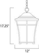 Foto para Balboa DC 1-Light Large Outdoor Hanging CO Lace MB Incandescent Incandescent 72" Chain