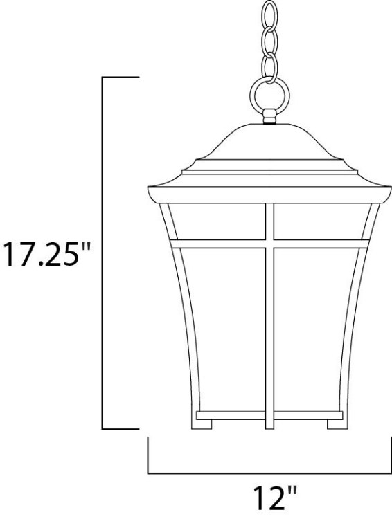 Foto para Balboa DC 1-Light Large Outdoor Hanging CO Lace MB Incandescent Incandescent 72" Chain