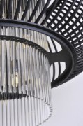 Picture of Aviary LED 13-Light Pendant AR Clear Clear Glass Rod G9 LED 21"x21"x22" (OA HT 23.38"-71.25") (CAN 5.51"x5.51"x1.38")