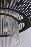 Picture of Aviary LED 13-Light Pendant AR Clear Clear Glass Rod G9 LED 21"x21"x22" (OA HT 23.38"-71.25") (CAN 5.51"x5.51"x1.38")