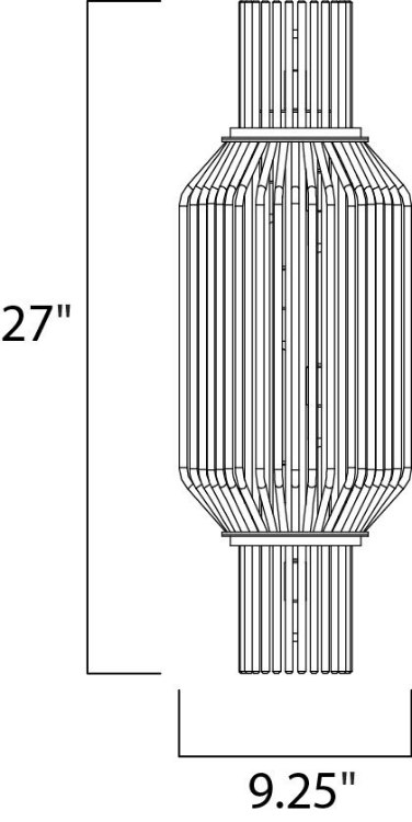Foto para Aviary LED 5-Light Wall Mount OI Cognac Cognac Glass Rod G9 LED (CAN 5.51"x5.51"x1.38")