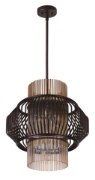 Picture of Aviary LED 13-Light Pendant OI Cognac Cognac Glass Rod G9 LED 20.25"x20.25"x22" (OA HT 23.25"-71.25") (CAN 5.51"x5.51"x1.38")