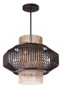 Picture of Aviary LED 13-Light Pendant OI Cognac Cognac Glass Rod G9 LED 27"x27"x23.5" (OA HT 25"-72.75") (CAN 5.51"x5.51"x1.38")