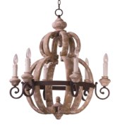 Picture of Olde World 6-Light Chandelier SW CA Incandescent E12 Incandescent 28"x31" 36" Chain