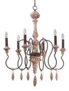 Picture of Olde World 6-Light Chandelier SW CA Incandescent E12 Incandescent 30"x38" 36" Chain