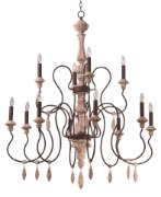 Foto para Olde World 12-Light Chandelier SW CA Incandescent E12 Incandescent 72" Chain