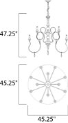 Foto para Olde World 12-Light Chandelier SW CA Incandescent E12 Incandescent 72" Chain