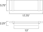 Foto para Image LED Bath Vanity SN Clear Glass PCB LED 17.75"x5.75"