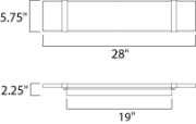 Picture of Image LED Bath Vanity SN Clear Glass PCB LED 28"x5.75"