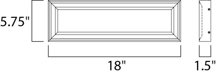Foto para Rembrant LED Bath Vanity BRZ White PCB LED 18"x5.75"