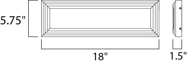 Foto para Picazzo LED 1-Light Wall Sconce PC White PCB LED 18"x5.75"