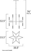 Foto para Pinnacle LED 24-Light Pendant BZ Frosted Frosted Acrylic 33.5"x32.5" (OA HT 76")