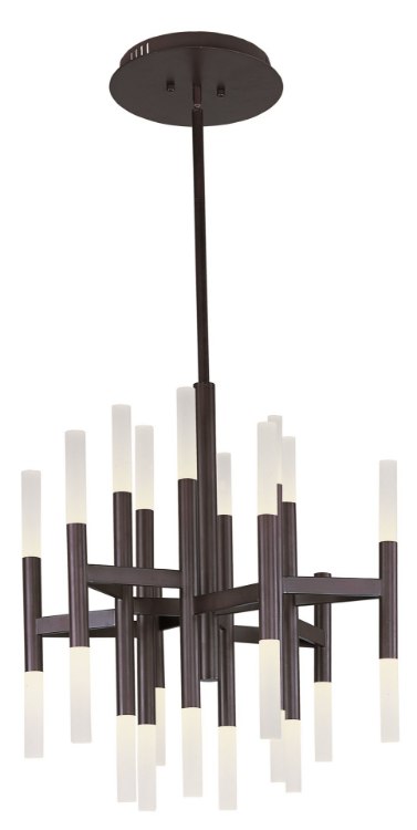 Foto para Pinnacle LED 24-Light Pendant BZ Frosted Frosted Acrylic 26"x28.25" (OA HT 72") (CAN 9.45"x9.45"x1.18")