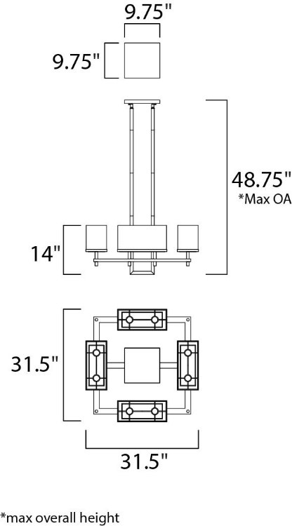 Foto para Hennesy LED Pendant OI Organza + Linen Fabr GU24 LED 31.5"x31.5"x14" (OA HT 18.75"-48.75") (CAN 9.75"x9.75"x1")
