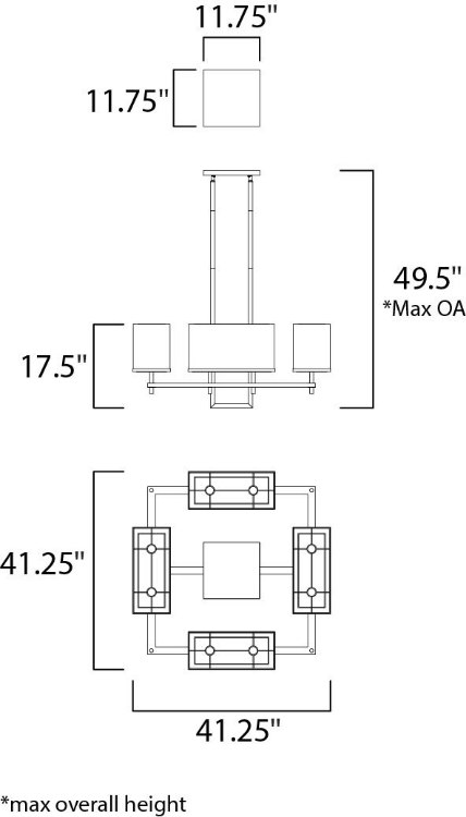 Foto para Hennesy LED Pendant OI Organza + Linen Fabr GU24 LED 41.25"x41.25"x17.5" (OA HT 19.5"-49.5") (CAN 11.75"x11.75"x1")