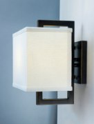 Foto para Baldwin 1-Light Wall Mount DBZ Linen Fabric GU24 LED