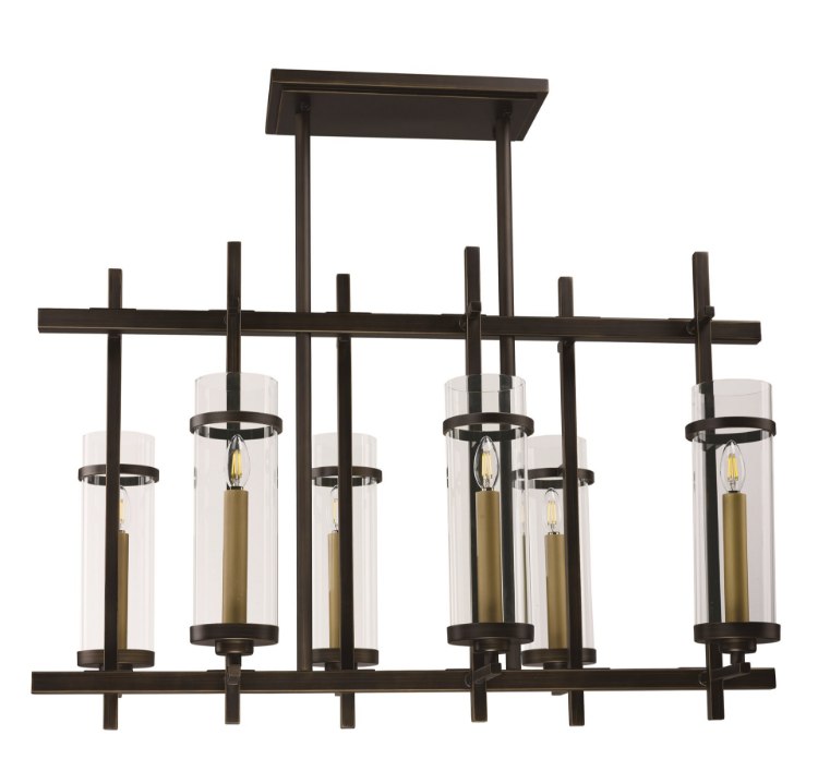 Foto para Midtown LED Pendant GB Clear Glass CA LED 41.75"x20"x26.75" (OA HT 30.5"-66.5") (CAN 15.75"x7.75"x1")