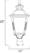 Foto para Knoxville LED Outdoor Pole/Post Lantern BZ Frosted Seedy