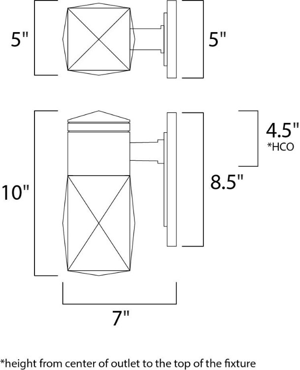 Foto para Holmby Hills LED 1-Light Wall Sconce TE Clear Crystal PCB LED