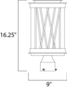 Foto para Bedazzle LED Outdoor Post GBZFG Clear Metal Rod + Clear Gl PCB LED