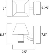 Foto para Pavilion LED Outdoor Wall Sconce ABZ Clear Clear Acrylic PCB LED